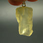 Gem Libyan Desert Glass Tektite Pendant Sterling Silver from Libya - 1.2" - 2.03 Grams