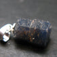 Blue Sapphire Corundum Crystal Silver Pendant From Sri Lanka - 0.7" - 1.7 Grams