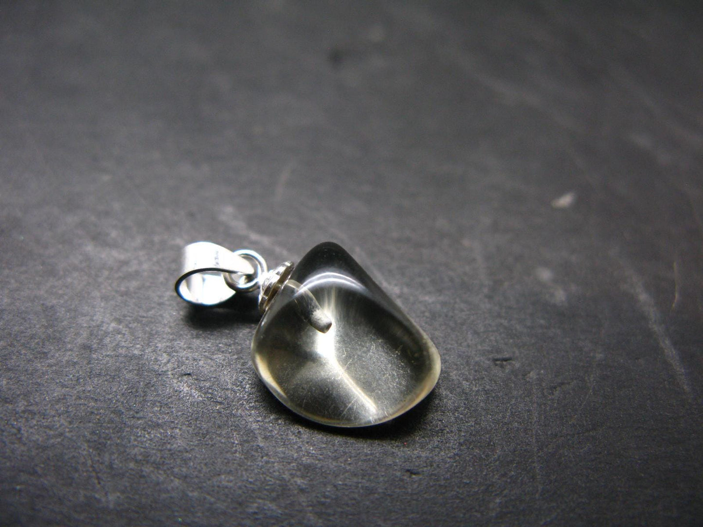 Bytownite Golden Labradorite Silver Pendant From Mexico - 0.6"