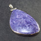 Lilac Stone!!! Stunning Silky Charoite Sterling Silver Pendant From Russia - 2.2" - 13.4 Grams