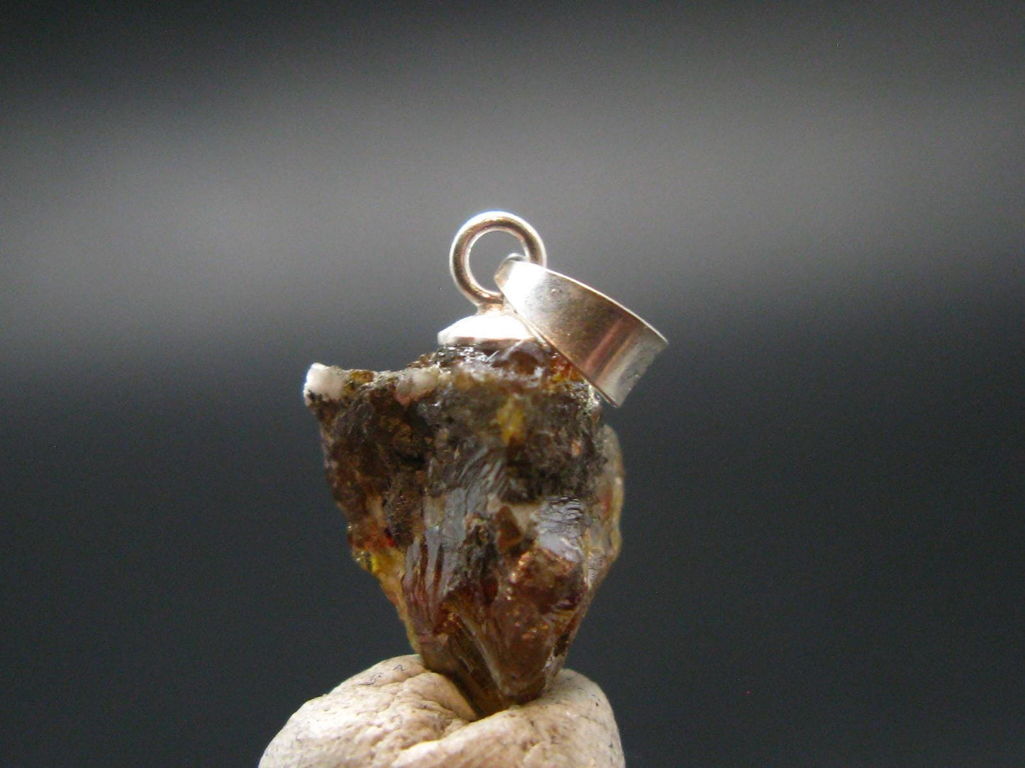 Sphalerite 925 Silver Pendant from Spain - 0.6" - 5.80 Grams