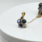 Sapphire Cluster Pendant Necklace | Natural Blue Sapphire Gold Necklace | Unique September Birthstone Jewelry - 1.28 g
