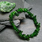 Chrome Diopside Genuine Bracelet ~ 7 Inches ~ 8mm Tumbled Beads