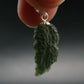 Moldavite Tektite Silver Pendant from Czech Republic - 1.1" - 1.66 Grams