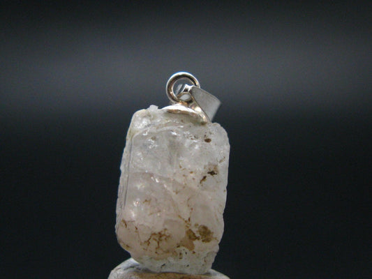 Phenakite Phenacite Silver Pendant from Nigeria - 0.8 Inches - 1.83 Grams