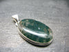 Moss Agate Silver Pendant From Russia - 8.13 Grams - 1.6"