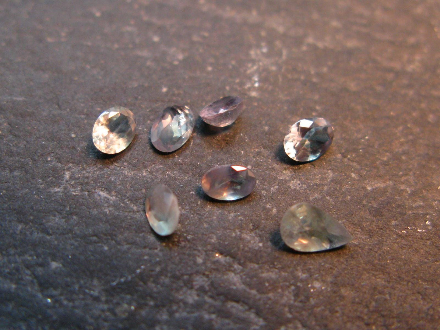 Lot of 7 Alexandrite Chrysoberyl Cut Facetted Gems From Russia - 1.03 Carats Combined