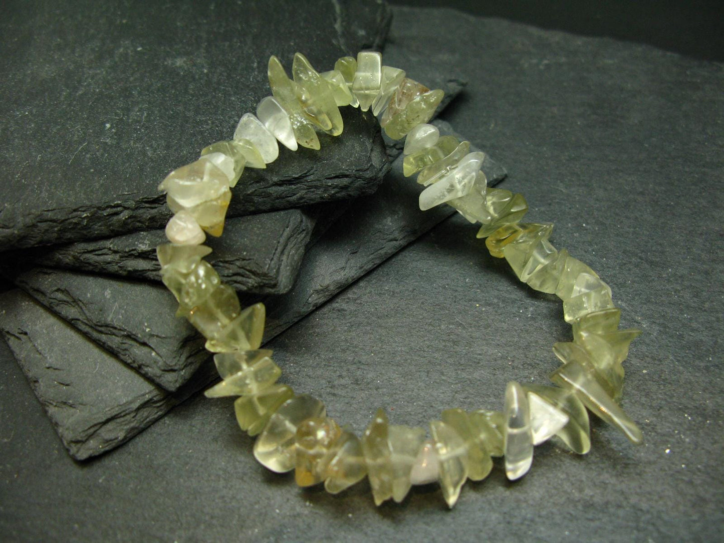 Libyan Tektite Glass Genuine Bracelet ~ 7 Inches ~ 10mm Tumbled Beads