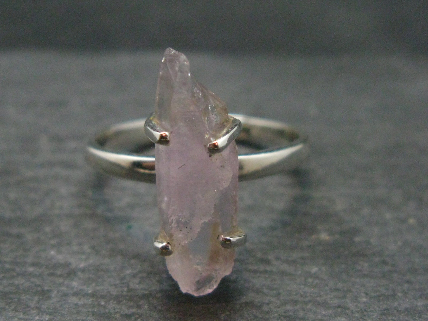 Vera Cruz Amethyst Silver Ring From Mexico - Size 11 - 3.96 Grams
