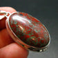 Crimson Cuprite w/ Chrysocola Silver Plated Pendant from Mexico - 1.7" - 8.54 Grams