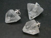Lot of 3 Clear Apophylite Apophyllite Crystal Pendants From India