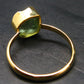 Moldavite Gold Plated Silver Ring - Size 9 - 2.10 Grams