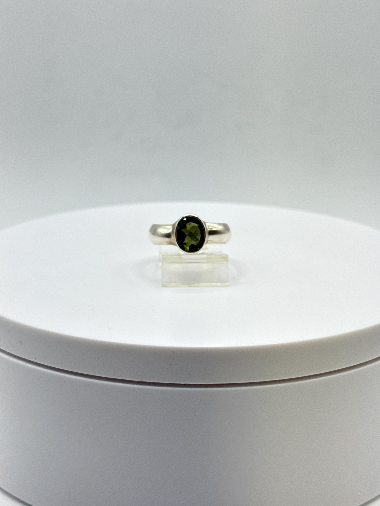 Natural Moldavite Ring | Genuine Moldavite Gemstone | Transformation Crystal Jewelry - Size 6.5