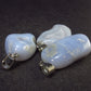 Lot of 3 Blue Lace Agate Pendants From Namibia