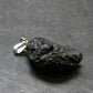 Tibetan Black Tektite Silver Pendant From Tibet - 1.3" - 6.05 Grams