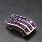 Purple Faceted Amethyst Sterling Silver Pendant From Brazil - 0.7" - 2.0 Grams