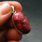 Thulite Silver Plated Pendant From Norway - 1.2" - 5.0 Grams