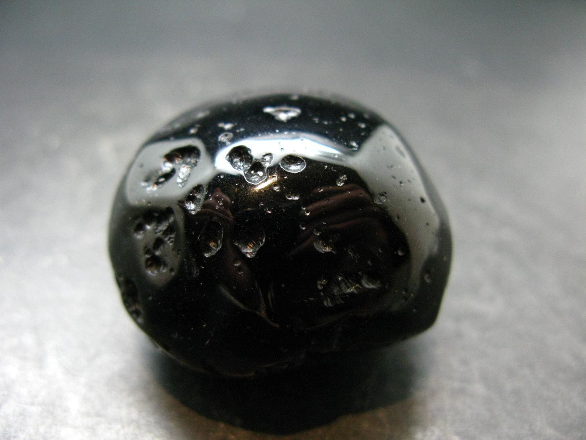 Rare Large Black Tibetan Tektite Tumbled Stone from Tibet - 1.5" - 58.0 Grams