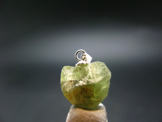 Rare Sharp Flashy Gemmy Demantoid Garnet Pendant from Madagascar - 0.7" - 2.54 Grams