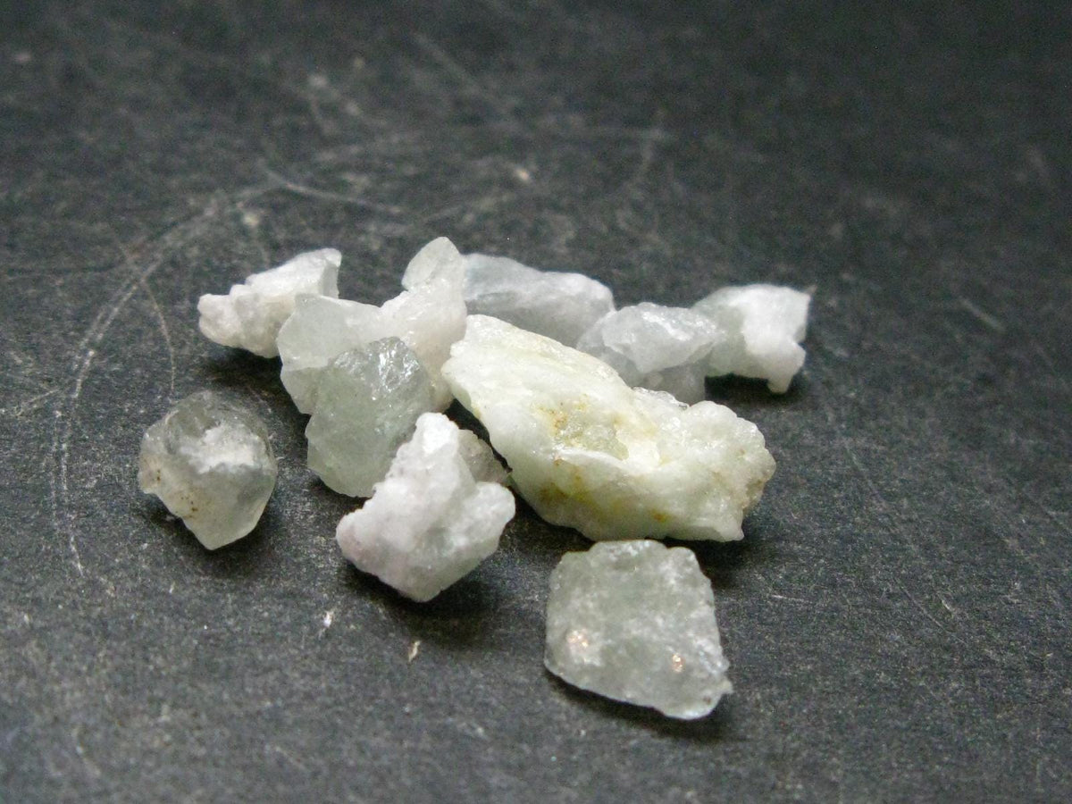 Lot of 10 Green Herderite Crystals From Pakistan - 3.23 Grams
