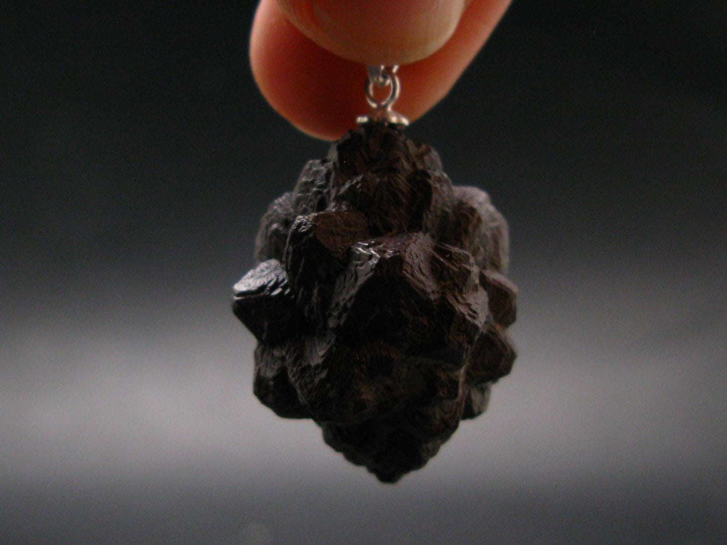 Very Rare Z-Stone (Limonite after Marcasite) Silver Pendant from Sahara Dessert, Egypt - 1.4" - 15.33 Grams