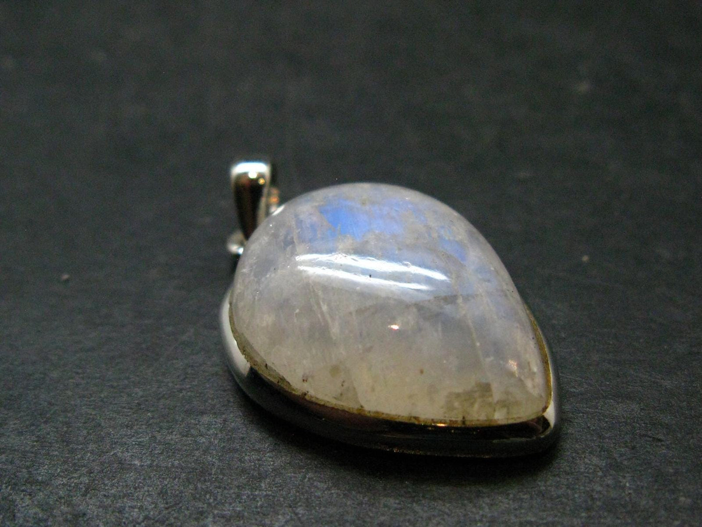 Natural Glow From Inside Moonstone 925 Silver Pendant - 3.7" - 8.48 Grams