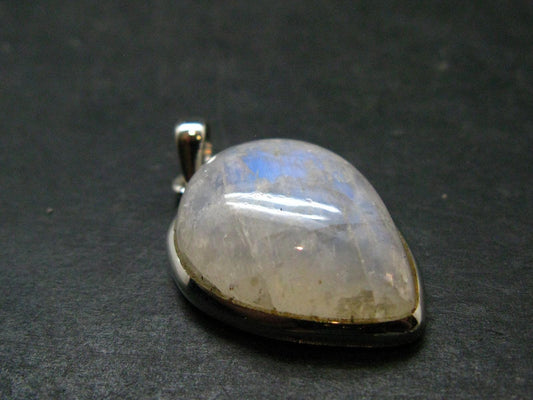 Natural Glow From Inside Moonstone 925 Silver Pendant - 3.7" - 8.48 Grams
