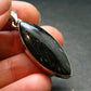 Very Rare Sterling Silver Nuumite Nuummite Pendant From Greenland - 1.6" - 5.79 Grams