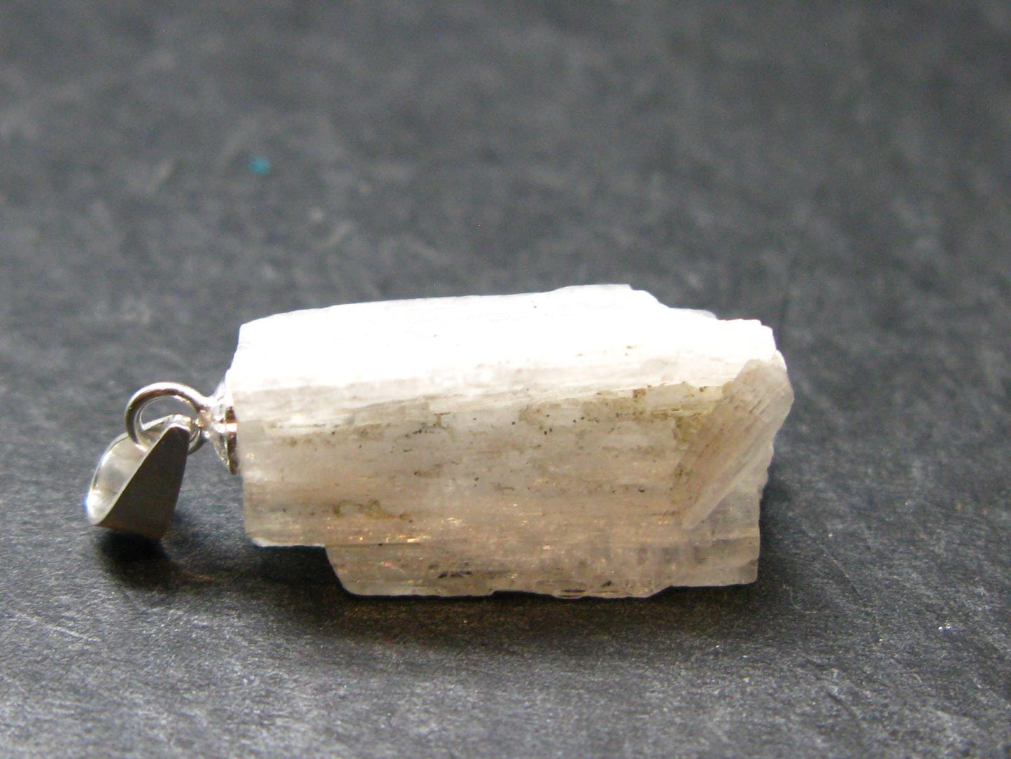 Rare Hambergite Crystal Silver Pendant From Afghanistan - 1.0" - 2.13 Grams