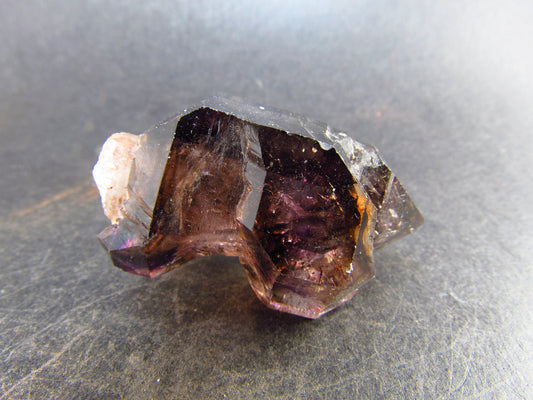 Elestial Amethyst Crystal Sceptered on Thin Stem from Zimbabwe - 30.7 Grams - 1.7"