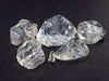 Set of 5 Natural Clear Quartz Crystal Pendants From Brazil