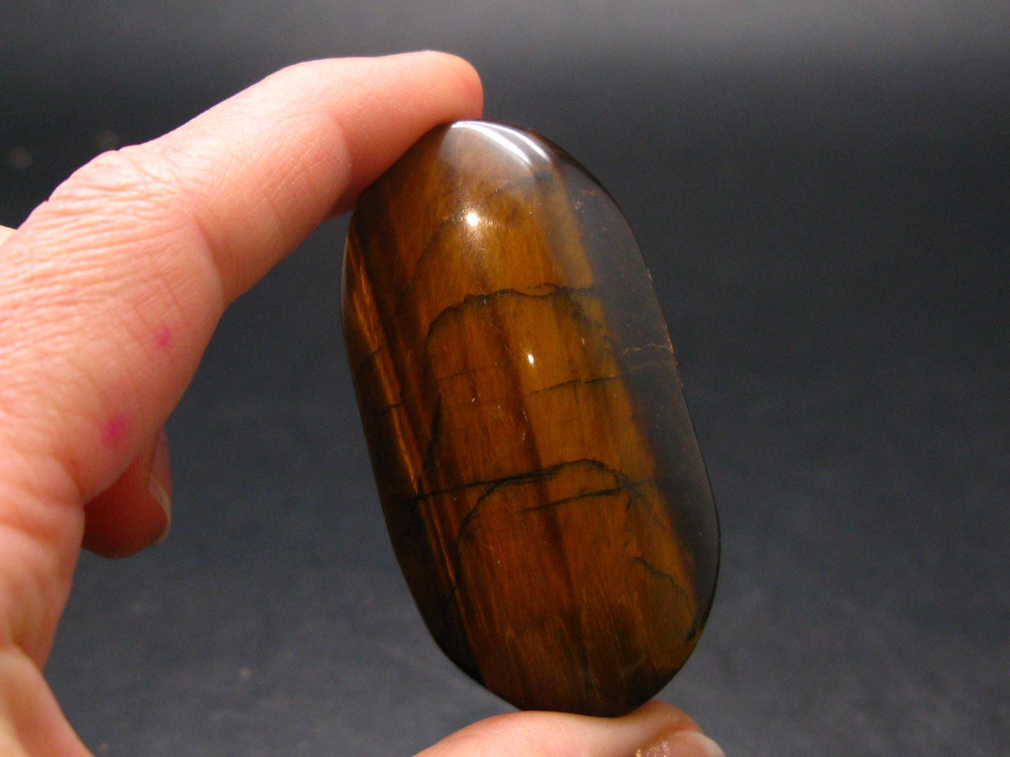 Golden Tiger Eye Tumbled Stone From South Africa - 2.1" - 51.89 Grams