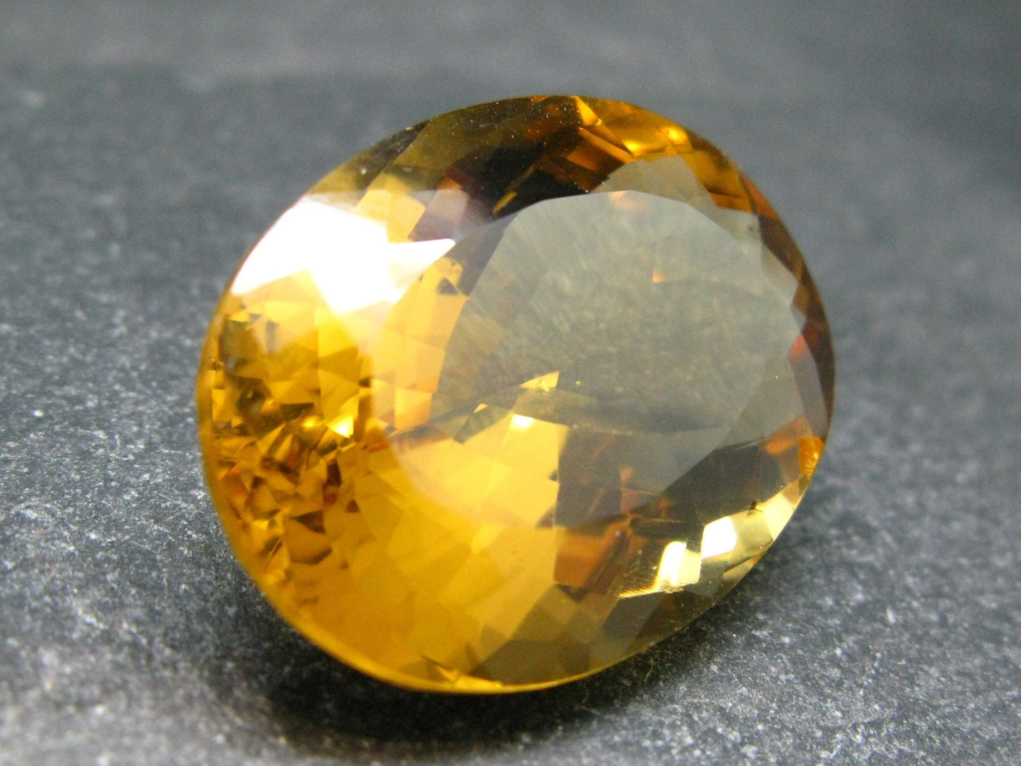 Stone of Success!! Genuine Intense Yellow Citrine Cut Stone From Brazil - 1.2" - 48.35 Carats