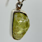 Chrysoberyl Raw Stone Earrings Green Yellow Gemstone Silver Dangle Earrings Minimalist Jewelry Gift