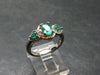 Emerald Faceted Silver Ring from Colombia - 3.5275 Grams Total - Size 6