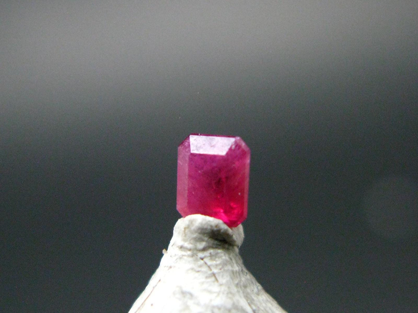 Beautiful Rare Gem Bixbite Red Beryl Emerald Cut Stone From Utah USA - 0.17 Carats - 3.4x2.8mm