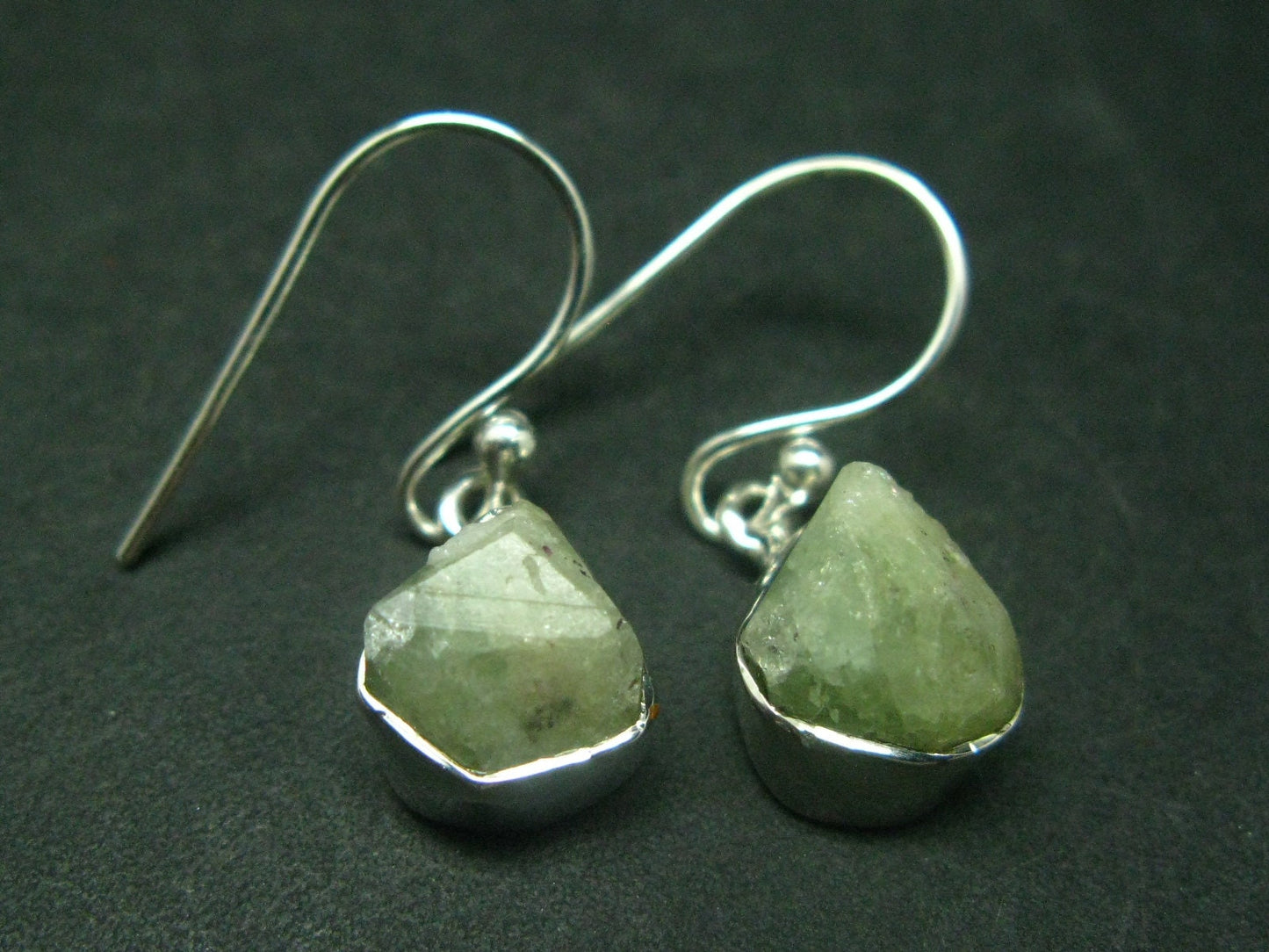 Rhodizite Rhodozite Silver Earrings From Madagascar- 1.0" - 3.5 Grams