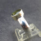 Moldavite Tektite Facetted Silver Ring from Czech Republic - Size 8 - 5.20 Grams