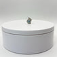Sky Blue Topaz Infinity Halo Pendant in Sterling Silver - 2.02 Grams