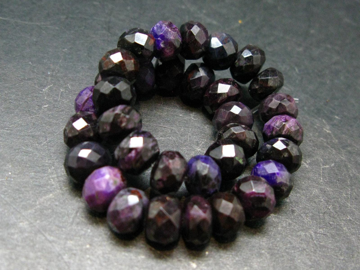 Sugilite Genuine Bracelet ~ 7 Inches ~ 8mm Rondelle Beads