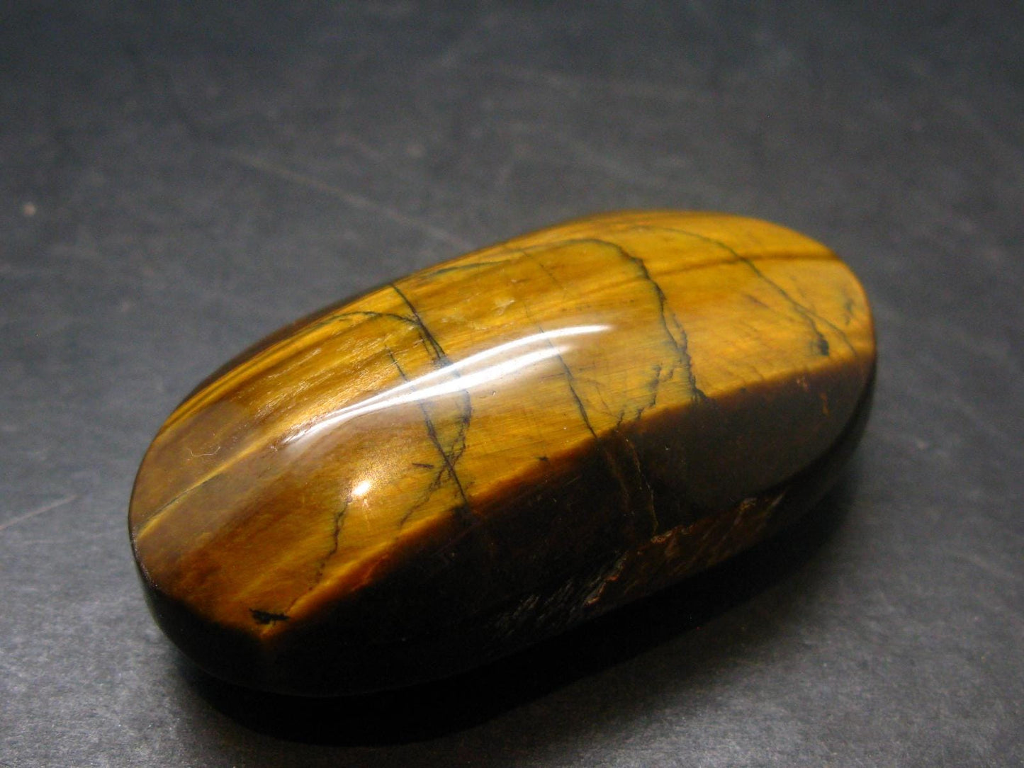 Golden Tiger Eye Tumbled Stone From South Africa - 2.1" - 51.89 Grams