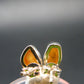 Spessartine Garnet Silver Stud Earrings From Tanzania - 0.7" - 1.62 Grams