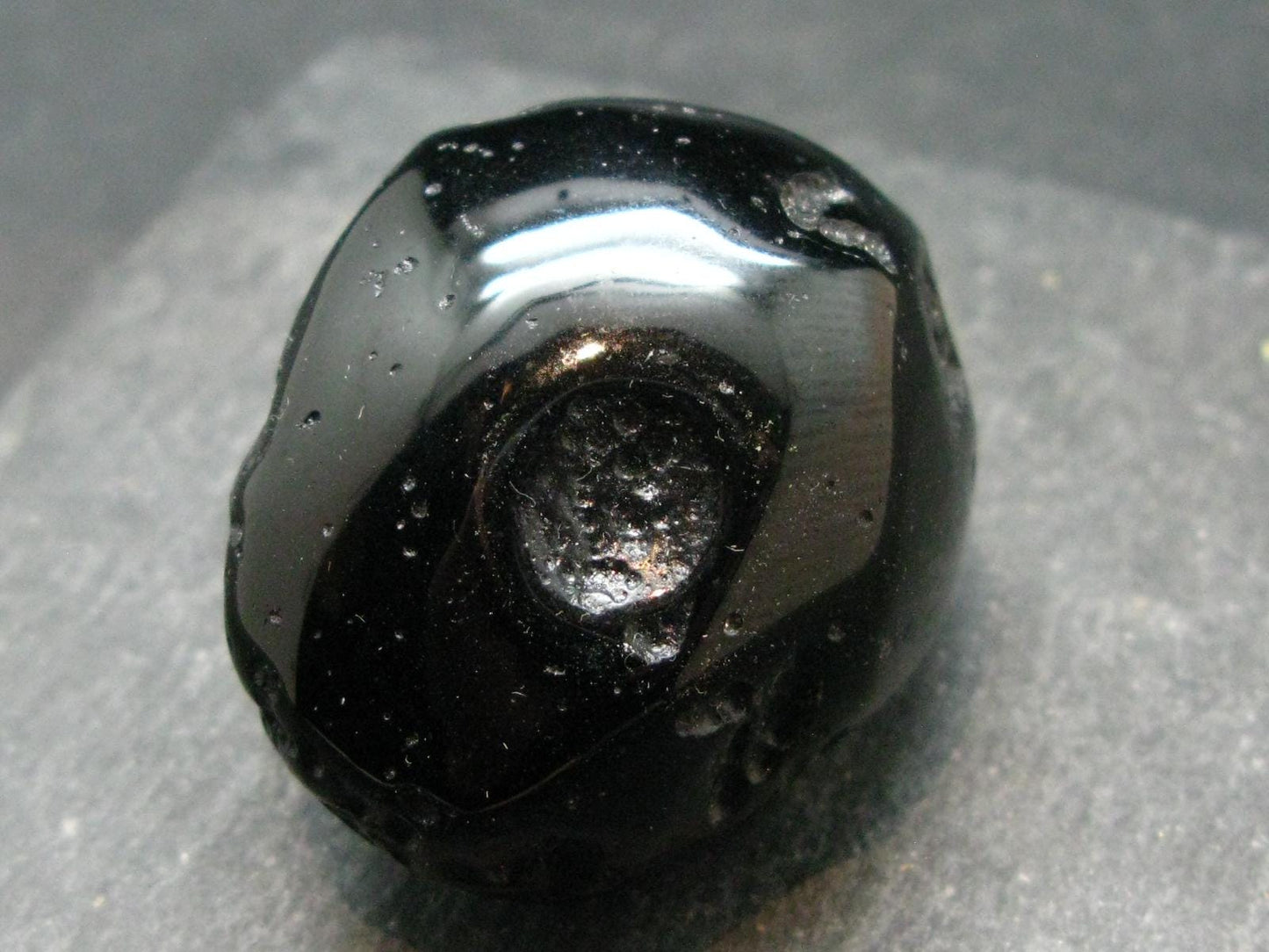 Rare Large Black Tibetan Tektite Tumbled Stone from Tibet - 1.5" - 44.11 Grams