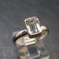 Phenakite Phenacite Crystal Facetted Silver 1.81 Carats Ring From Russia - Size 8 - 2.19 Grams