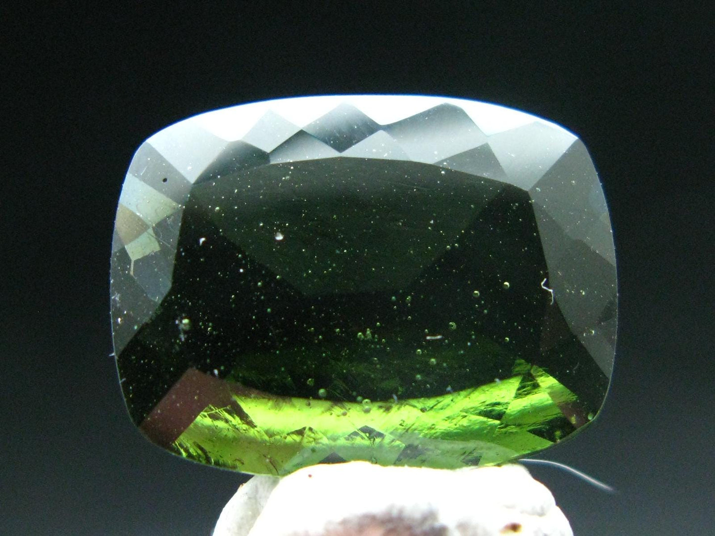 Moldavite Tektite Gem Cut Facetted Stone from Czech Republic - 14.50 Carats - 20x15mm