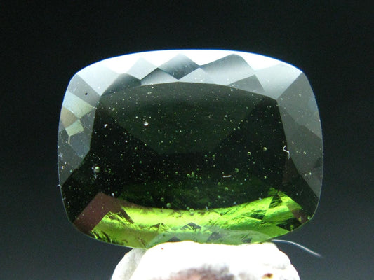 Moldavite Tektite Gem Cut Facetted Stone from Czech Republic - 14.50 Carats - 20x15mm