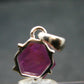 Ruby Crystal Silver Pendant from Africa - 0.6" - 1.47 Grams