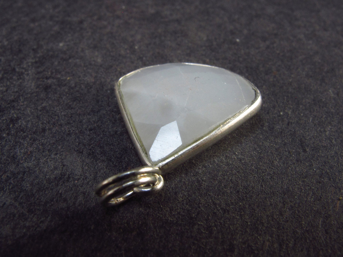Natural Glow From Inside Moonstone 925 Silver Pendant - 0.9" - 1.95 Grams