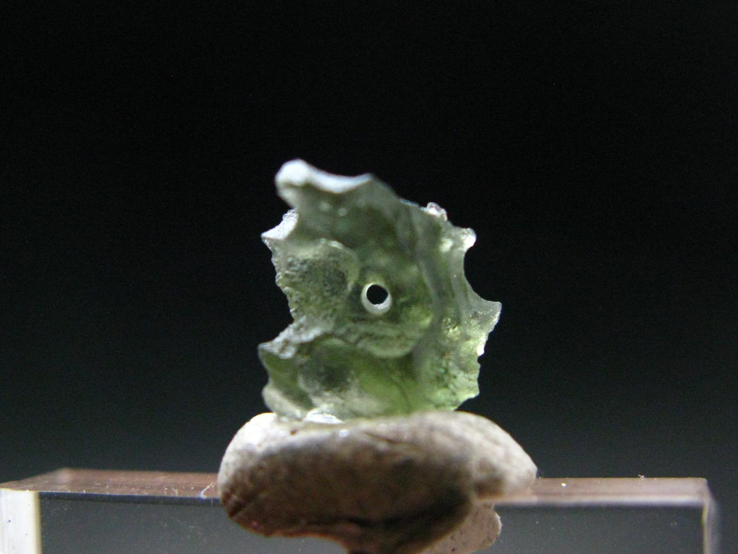 Moldavite Tektite Raw Bead from Czech Republic - 10 mm - 1.70 Carats