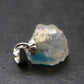 Rare Raw Blue Euclase Gem Crystal Silver Pendant from Zimbabwe - 0.6" - 1.21 Grams